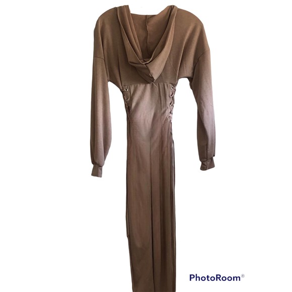 FASHION NOVA Womens Jumpsuit Caramel color size Medium #DT3176 - Picture 7 of 8